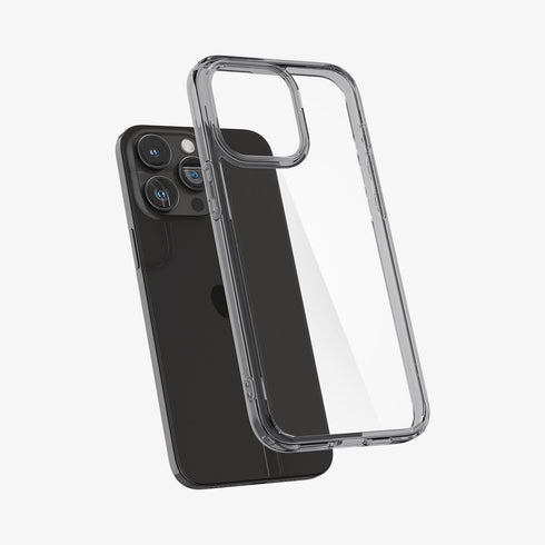 ACS07209 - iPhone 15 Series Ultra Hybrid Case in Natural Titanium showing the back
